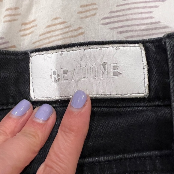 RE/DONE 90’s originals ultra high waisted skinny distressed black jeans size 26 - Picture 5 of 15